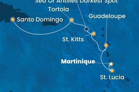 Costa Fascinosa - Nizozemské Antily, Panenské o. (britské), Dominikán.rep. (Fort-de-France)