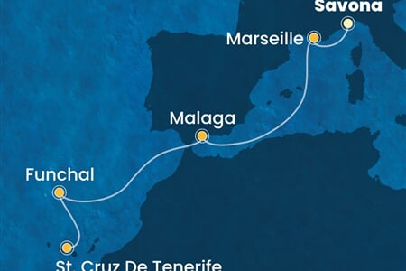 Costa Fascinosa - Itálie, Francie, Španělsko, Portugalsko (ze Savony)