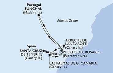 MSC Fantasia - Španělsko, Portugalsko (Las Palmas)