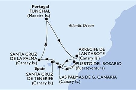 MSC FANTASIA - Španělsko, Portugalsko (Santa Cruz de Tenerife)