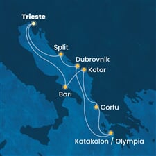 Costa Deliziosa - Itálie, Černá Hora, Řecko, Chorvatsko (z Terstu)