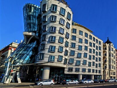 building, the dancing house, prague, architecture