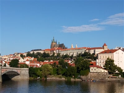 prague castle, city, vltava, prague