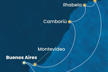 Costa Favolosa - Argentina, Uruguay, Brazílie (Buenos Aires)