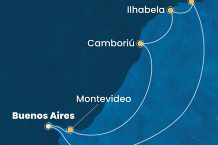 Costa Favolosa - Argentina, Uruguay, Brazílie (Buenos Aires)
