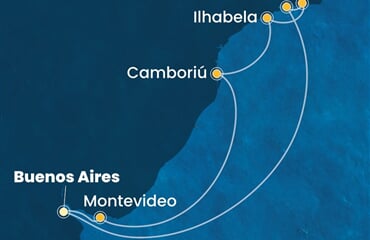 Costa Favolosa - Argentina, Uruguay, Brazílie (Buenos Aires)