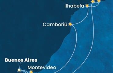 Costa Favolosa - Argentina, Uruguay, Brazílie (Buenos Aires)