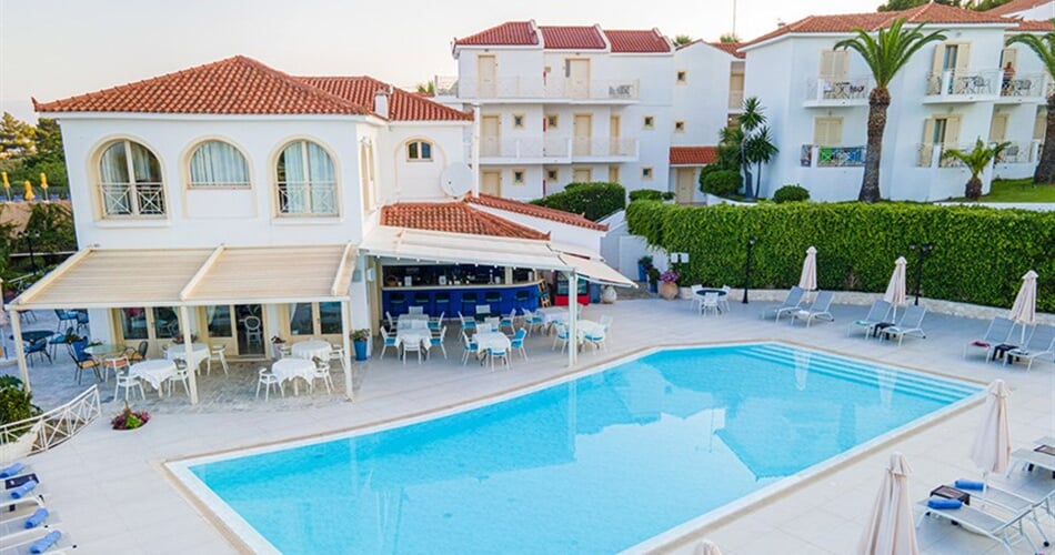 Hotel Princess - Kefalonie: fotografie vybavení exteriérů a interiérů ubytování.