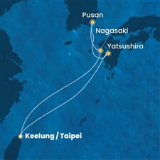 Costa Serena - Japonsko, Jižní Korea