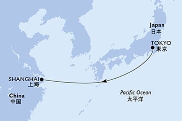 MSC BELLISSIMA - Japán, Kína (a Tokió-ből)