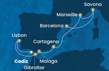 Costa Diadema - Španělsko, Portugalsko, Velká Británie, Francie, Itálie (Cadiz)