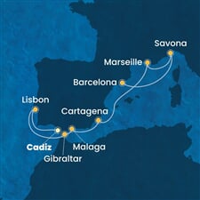 Costa Diadema - Španělsko, Portugalsko, Velká Británie, Francie, Itálie (Cadiz)