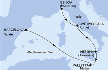 MSC World Europa - Itálie, Malta, Španělsko (z Janova)