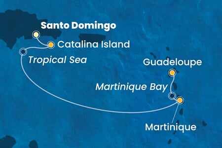 Costa Fascinosa - Dominikán.rep., Nizozemské Antily (Santo Domingo)