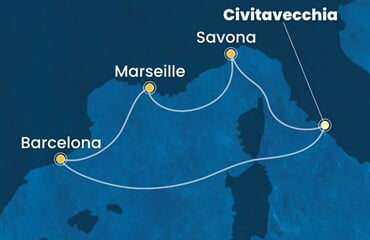 Costa Pacifica - Itálie, Francie, Španělsko (z Civitavecchie)