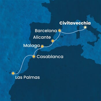 Trasa plavby CPA-CIV07A99