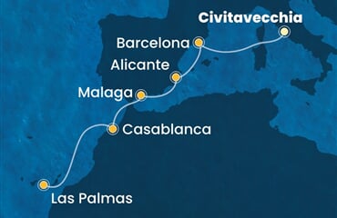 Costa Pacifica - Itálie, Španělsko, Maroko (z Civitavecchie)
