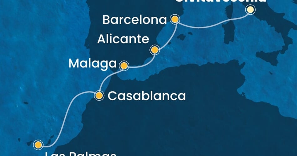 Trasa plavby CPA-CIV07A99