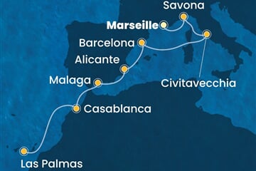Costa Pacifica - Francie, Itálie, Španělsko, Maroko (z Marseille)