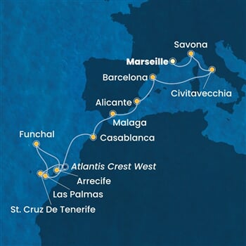 Trasa plavby CPA-MRS13A0W