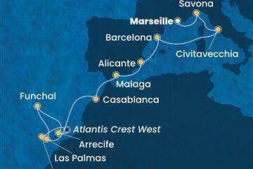 Costa Pacifica - Francie, Itálie, Španělsko, Maroko, Portugalsko (z Marseille)