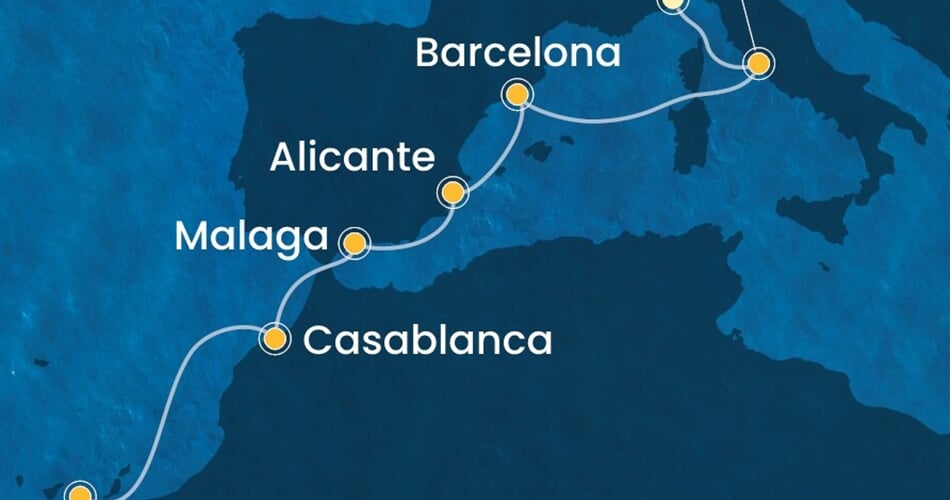 Trasa plavby CPA-SVN08A0L