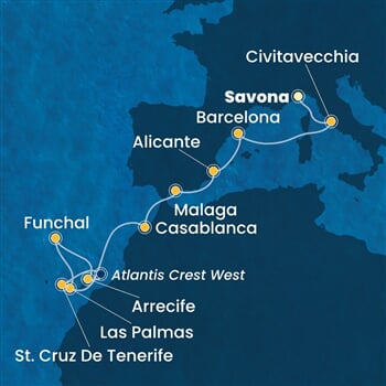 Trasa plavby CPA-SVN12A11