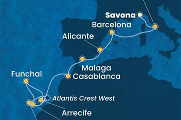 Costa Pacifica - Itálie, Španělsko, Maroko, Portugalsko (ze Savony)