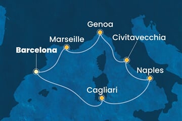 Costa Toscana - Španělsko, Itálie, Francie (z Barcelony)