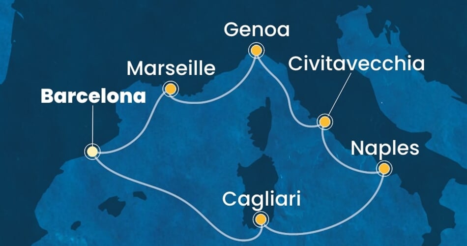 Trasa plavby CTO-BCN07A77