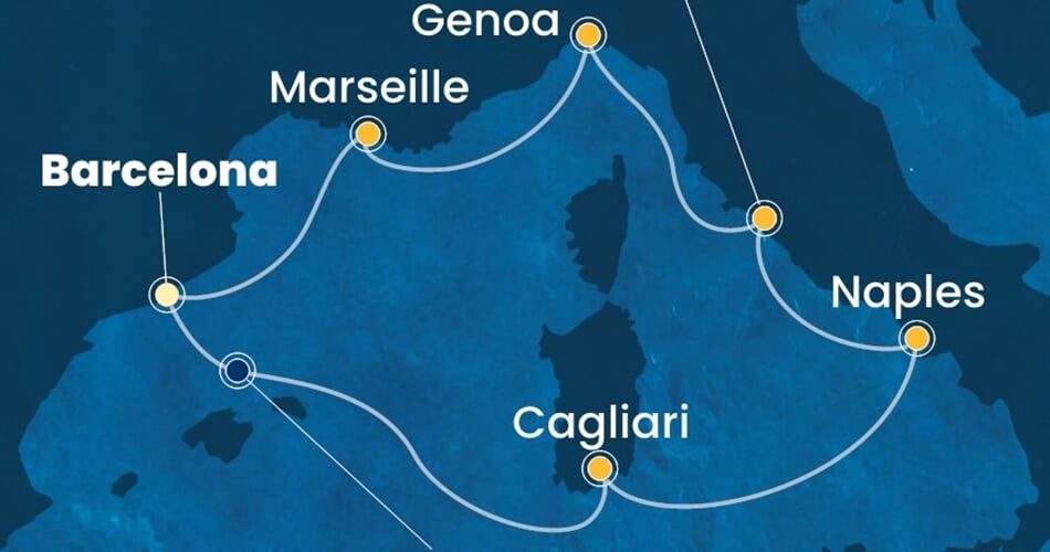 Trasa plavby CTO-BCN07A79