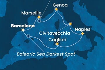 Costa Toscana - Španělsko, Itálie, Francie (z Barcelony)