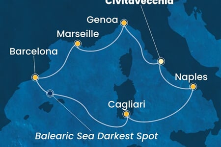 Costa Toscana - Itálie, Francie, Španělsko (z Civitavecchie)