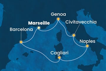 Costa Toscana - Francie, Španělsko, Itálie (z Marseille)