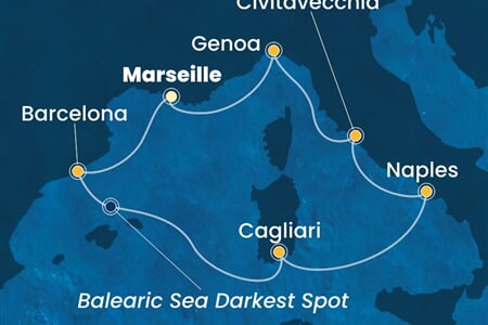 Costa Toscana - Francie, Španělsko, Itálie (z Marseille)