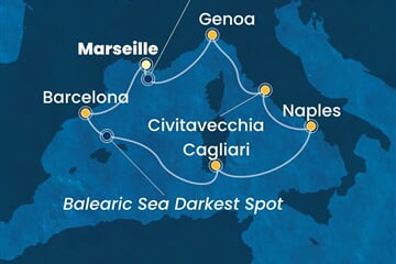 Costa Toscana - Francie, Španělsko, Itálie (z Marseille)