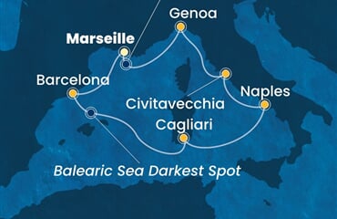 Costa Toscana - Francie, Španělsko, Itálie (z Marseille)
