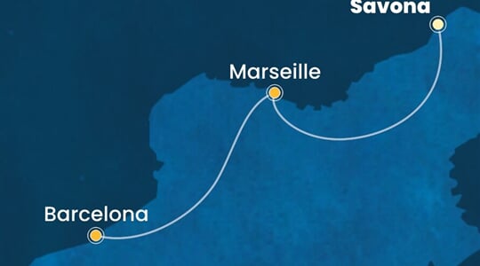 Costa Toscana - Itálie, Francie, Španělsko (ze Savony)