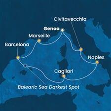 Costa Toscana - Itálie, Francie, Španělsko (z Janova)