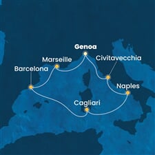Costa Toscana - Itálie, Francie, Španělsko (z Janova)