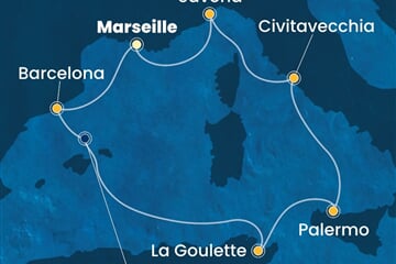 Costa Smeralda - Francie, Španělsko, Tunisko, Itálie (z Marseille)