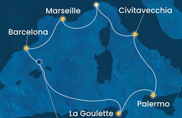 Costa Smeralda - Itálie, Francie, Španělsko, Tunisko (ze Savony)