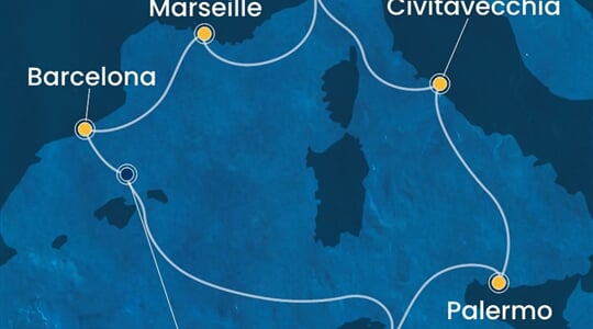 Costa Smeralda - Itálie, Francie, Španělsko, Tunisko (ze Savony)