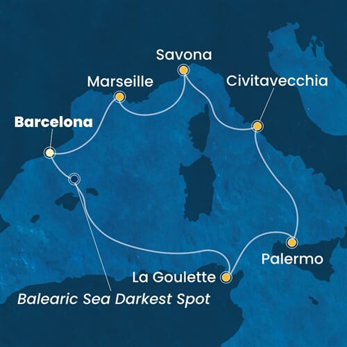 Trasa plavby CSM-BCN07A7B