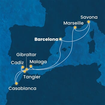 Trasa plavby CFS-BCN10A15