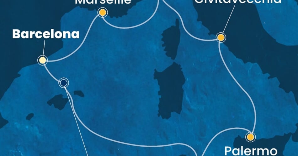 Trasa plavby CSM-BCN07A7B