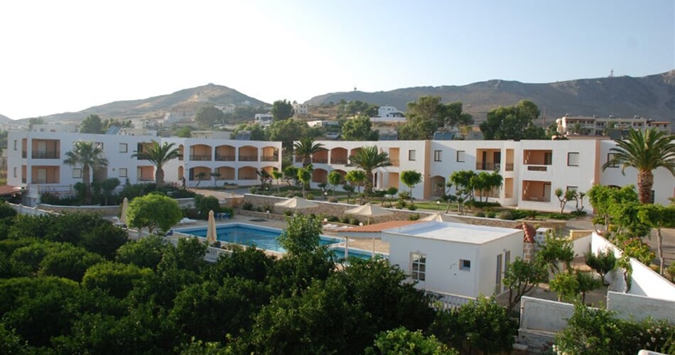 Hotel Marilen - Leros: fotografie vybavení exteriérů a interiérů ubytování.