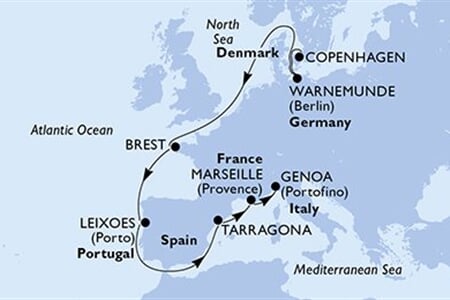 MSC MAGNIFICA - Dánsko, Německo, Francie, Portugalsko, Španělsko, ... (z Kodaně)