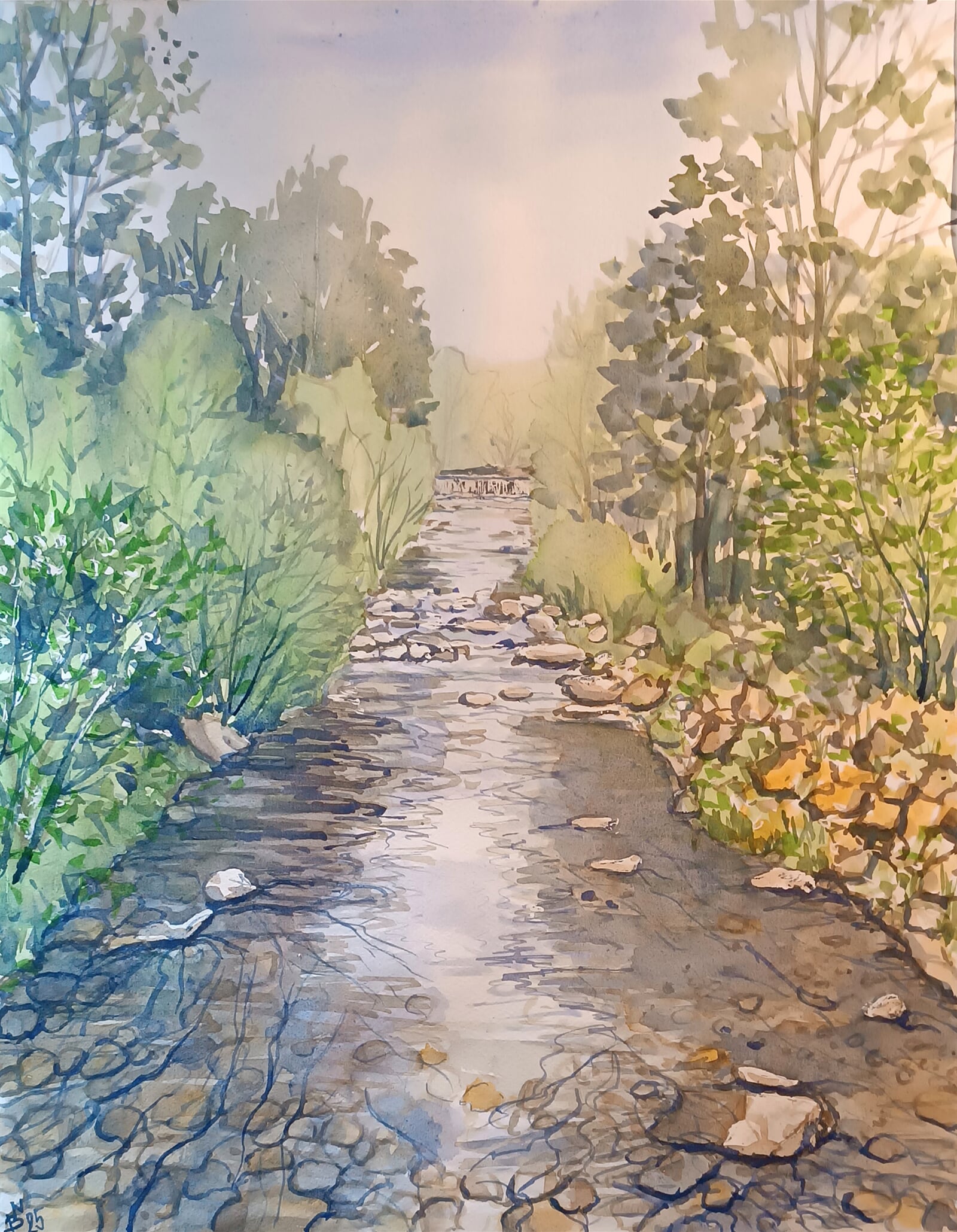 Blažena Niemcová: Hluchová v létě, 50 × 40 cm