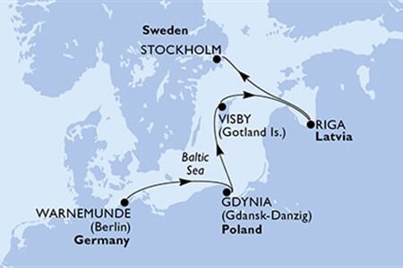 MSC Magnifica - Německo, Polsko, Švédsko, Lotyšsko (Warnemünde)